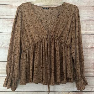 Womens SHEIN cheetah blouse